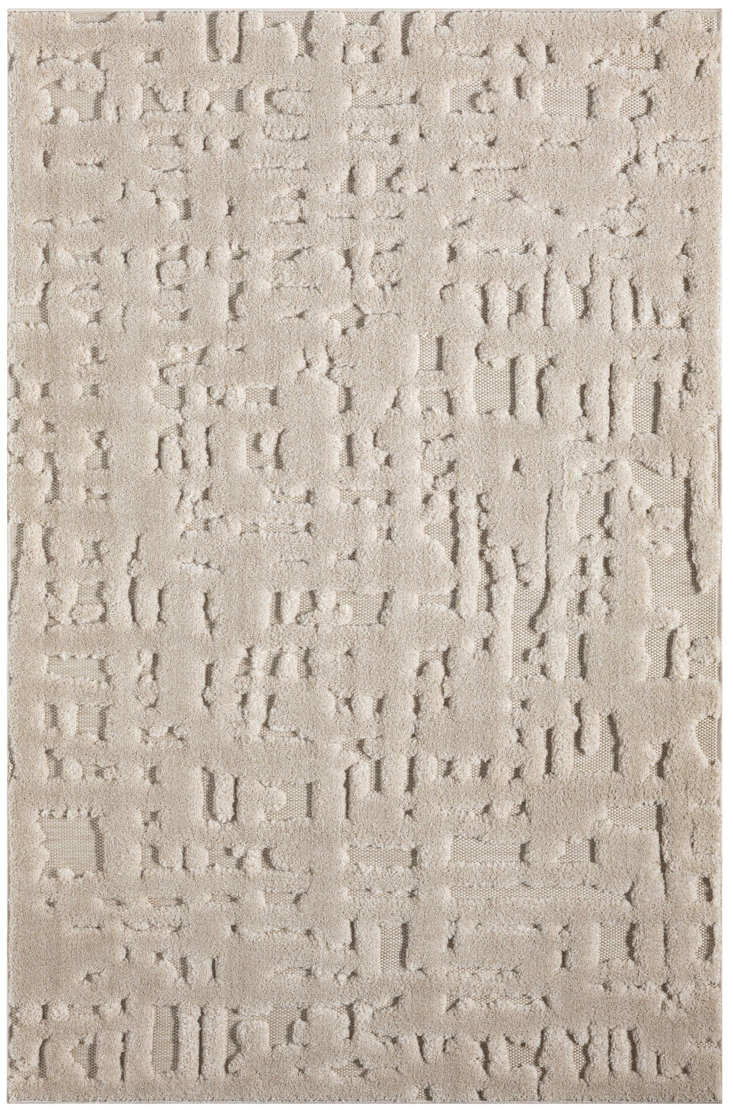 Natural Beige Patches Rug